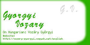 gyorgyi vozary business card