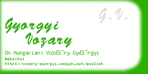 gyorgyi vozary business card